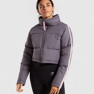 GYMSHARK Puffer Crop Jacket NEW